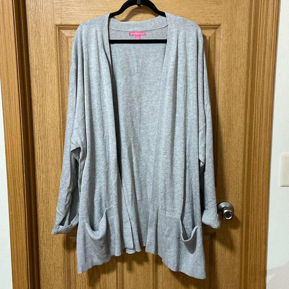 New Plus size 4X 34/36 open front Cardigan Sweater Pockets Duster